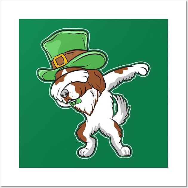 Dabbing Irish Setter Leprechaun St Patricks Day Wall Art by E